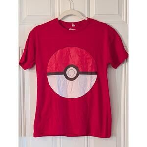 Pokemon Pokeball Graphic Tee Red Youth XL Anime Gamer Shirt